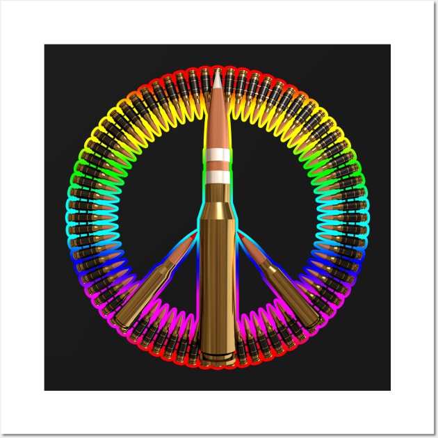 Peace (Through Superior Firepower) Wall Art by CCDesign